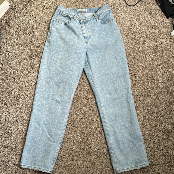 Abercrombie and fitch the 90s straight ultra high rise curve love jean size 28/6 - Picture 5 of 12